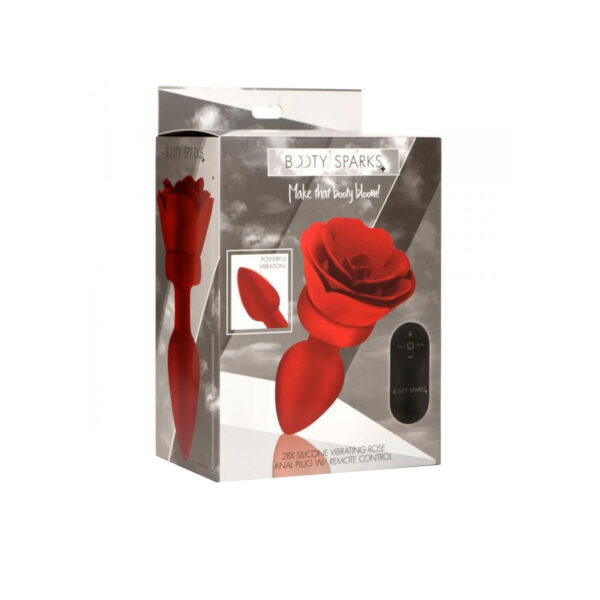 Plug Anal con Control Remoto - Booty Sparks 28X Silicone Vibrating Rose - Imagen 2