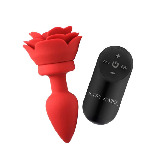 Plug Anal con Control Remoto - Booty Sparks 28X Silicone Vibrating Rose - Imagen 3