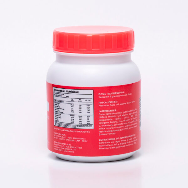 Beneficios de Total Beauty Gummix: mejora la producción de colágeno, refuerza el sistema inmune y reduce arrugas, líneas de expresión y estrías.